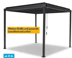 Aldi Süd Mirador Pavillon mit Lamellendach Angebot