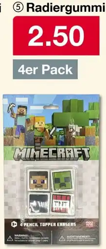 Woolworth MINECRAFT Radiergummi Angebot