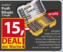 Sonderpreis Baumarkt DEWALT Profi Bitsatz T-Profil Angebot