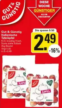 WEZ Gut & Günstig Italienische Tafeläpfel Angebot
