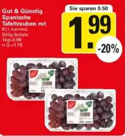 WEZ Gut & Günstig Spanische Tafeltrauben rot Angebot