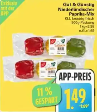 WEZ Gut & Günstig Niederländischer Paprika-Mix Angebot