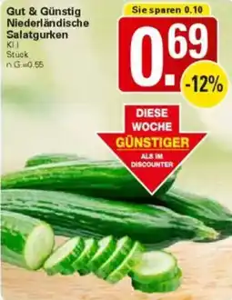 WEZ Gut & Günstig Niederländische Salatgurken Angebot