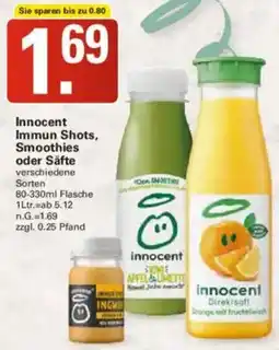 WEZ Innocent Immun Shots, Smoothies oder Säfte Angebot