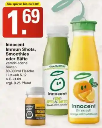 WEZ Innocent Immun Shots, Smoothies oder Säfte Angebot