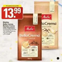 WEZ Melitta Bella Crema, Barista Crema oder Espresso Angebot