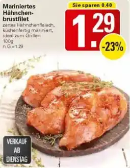 WEZ Mariniertes Hähnchenbrustfilet Angebot