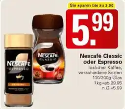 WEZ Nescafé Classic oder Espresso Angebot