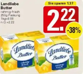 WEZ Landliebe Butter Angebot