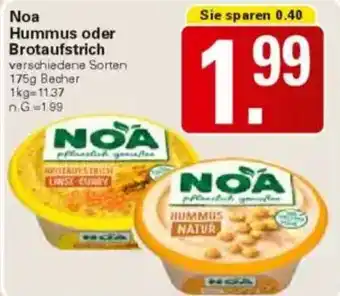 WEZ Noa Hummus oder Brotaufstrich Angebot