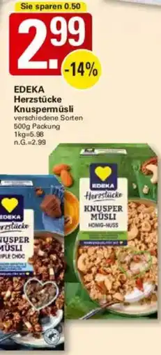 WEZ EDEKA Herzstücke Knuspermüsli Angebot