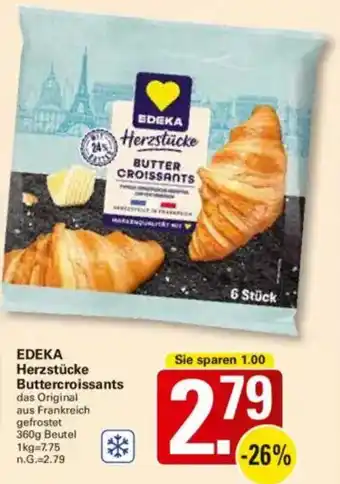 WEZ EDEKA Herzstücke Buttercroissants Angebot