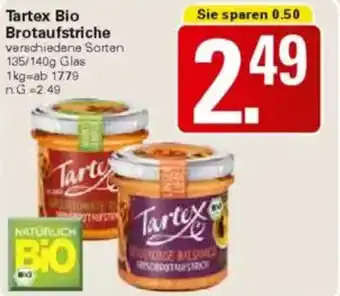WEZ Tartex Bio Brotaufstriche Angebot