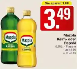 WEZ Mazola Keim- oder Rapsöl Angebot