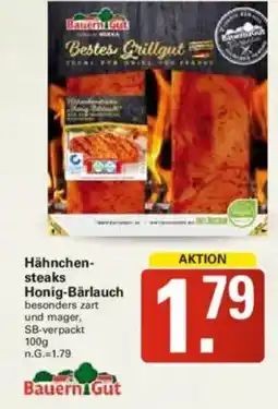 WEZ Bauern Gut Hähnchen- steaks Honig-Bärlauch Angebot