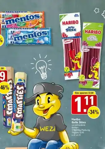 WEZ Haribo Balla Stixx Angebot