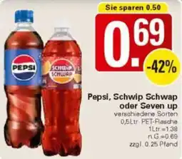 WEZ Pepsi, Schwip Schwap oder Seven up Angebot