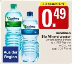 WEZ Carolinen Bio Mineralwasser Angebot