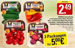 WEZ EDEKA Herzstücke portugiesischer Mini Paprika-Mix, tunesische Mini Pflaumentomaten Angebot