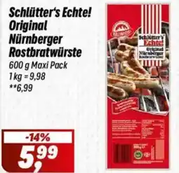 Simmel Schlütter's Echte! Original Nürnberger Rostbratwürste Angebot