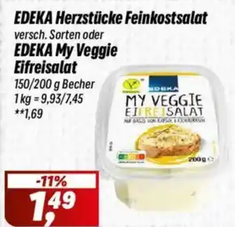 Simmel EDEKA Herzstücke Feinkostsalat oder EDEKA My Veggie Eifreisalat Angebot