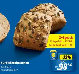 Lidl Kürbiskernbrötchen Angebot