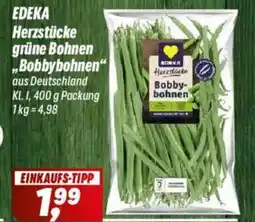 Simmel EDEKA Herzstücke grüne Bohnen „Bobbybohnen" Angebot