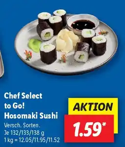 Lidl Chef Select to Go! Hosomaki Sushi Angebot