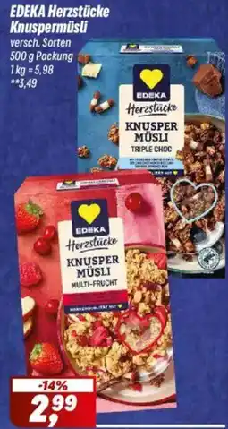 Simmel EDEKA Herzstücke Knuspermüsli Angebot
