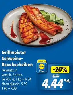 Lidl Grillmeister Schweine- Bauchscheiben Angebot