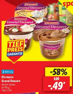 Lidl Ehrmann Grand Dessert Angebot