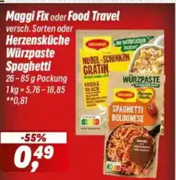 Simmel Maggi Fix oder Food Travel o. Herzensküche Würzpaste Spaghetti Angebot