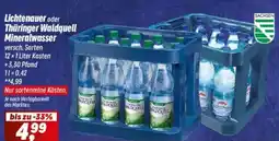 Simmel Lichtenauer oder Thüringer Waldquell Mineralwasser Angebot