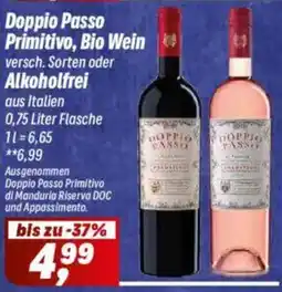 Simmel Doppio Passo Primitivo, Bio Wein oder Alkoholfrei Angebot