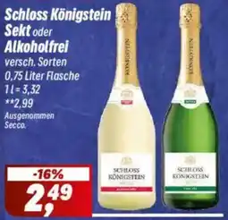 Simmel Schloss Königstein Sekt oder Alkoholfrei Angebot