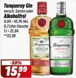 Simmel Tanqueray Gin oder Alkoholfrei Angebot