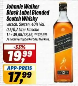Simmel Johnnie Walker Black Label Blended Scotch Whisky Angebot