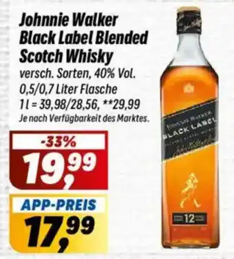 Simmel Johnnie Walker Black Label Blended Scotch Whisky Angebot
