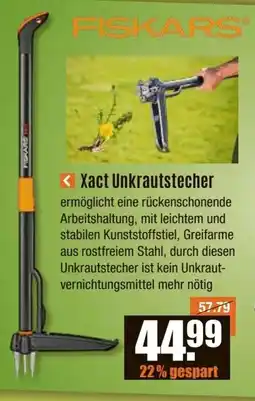 V Baumarkt FISKARS Xact Unkrautstecher Angebot