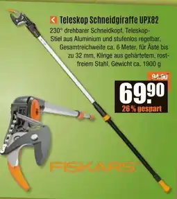 V Baumarkt FISKARS Teleskop Schneidgiraffe UPX82 Angebot
