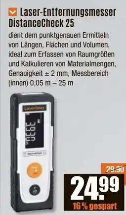 V Baumarkt Laserliner Laser-Entfernungsmesser DistanceCheck 25 Angebot