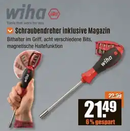 V Baumarkt wiha Schraubendreher inklusive Magazin Angebot