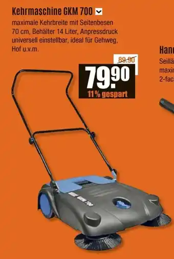 V Baumarkt Güde Kehrmaschine GKM 700 Angebot