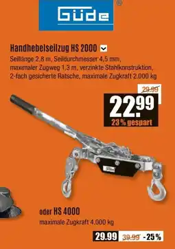 V Baumarkt Güde Handhebelseilzug HS 2000 Angebot
