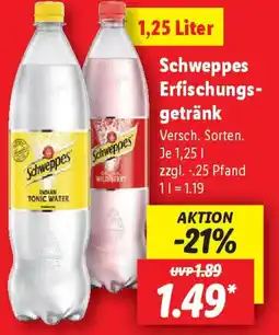 Lidl Schweppes Erfischungs- getränk Angebot