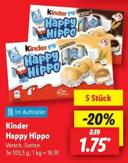 Lidl Kinder Happy Hippo Angebot