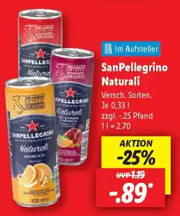 Lidl SanPellegrino Naturali Angebot