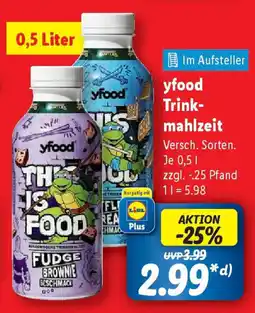 Lidl yfood Trink- mahlzeit Angebot
