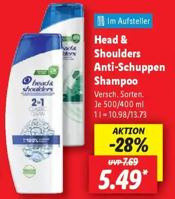 Lidl Head & Shoulders Anti-Schuppen Shampoo Angebot