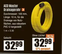 V Baumarkt ACO Master Drainagerohr Angebot